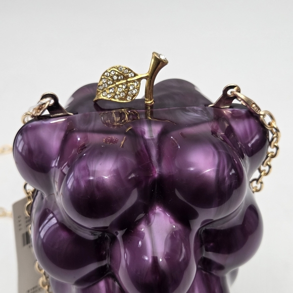 NWT ANTHROPOLOGIE GRAPES CLUSTER SHAPED ICON CLUTCH BAG